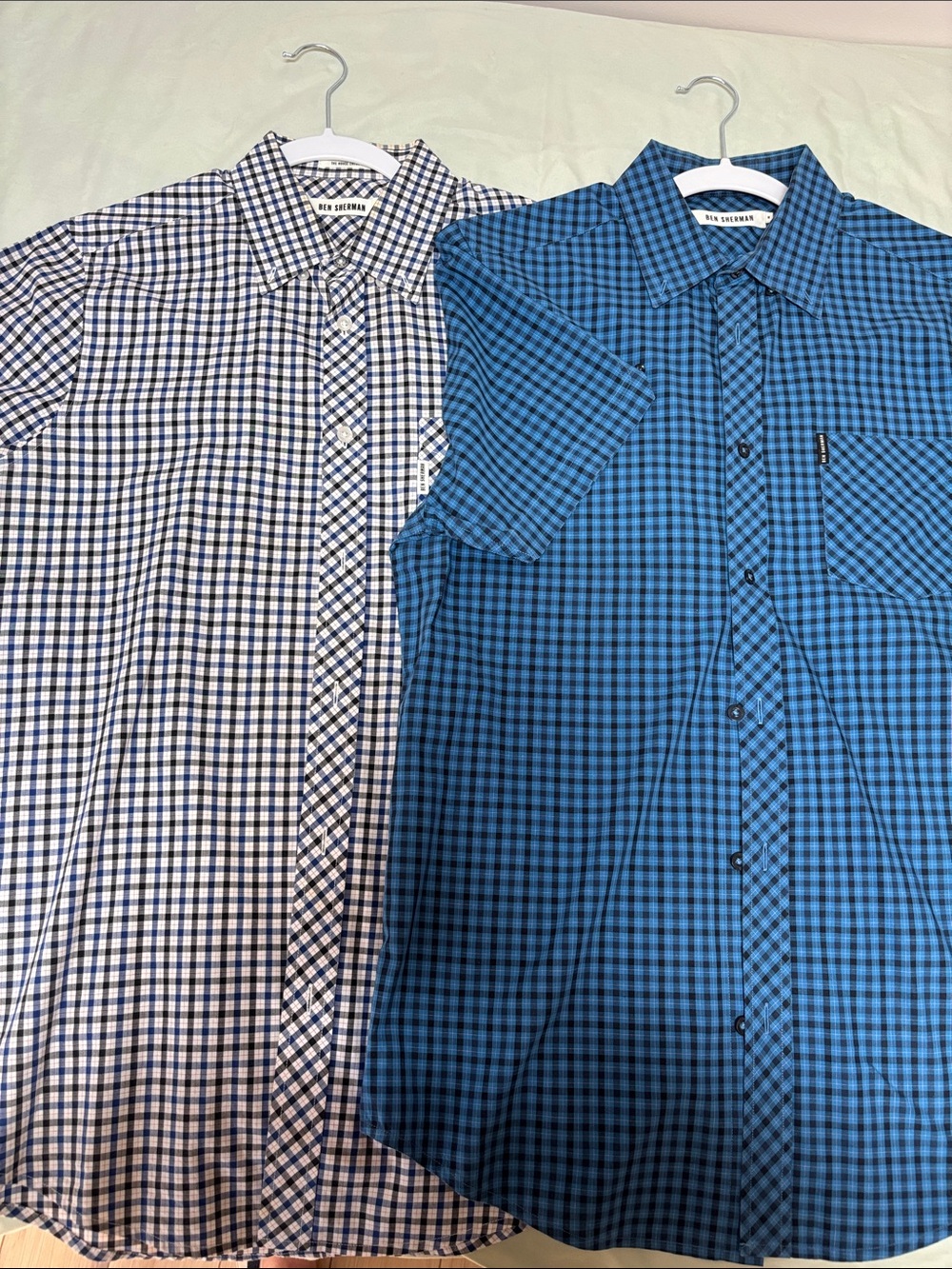 2 Ben Sherman Short Sleeve Shirts, M